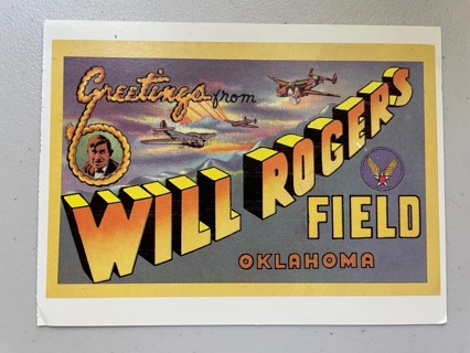 Will Rogers Field, Oklahoma Postcard