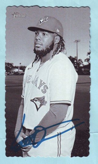 2023 Topps Heritage Vladimir Guerrero Jr. DECKLE EDGE BOX TOPPER Baseball Card # DB-1 Dodgers