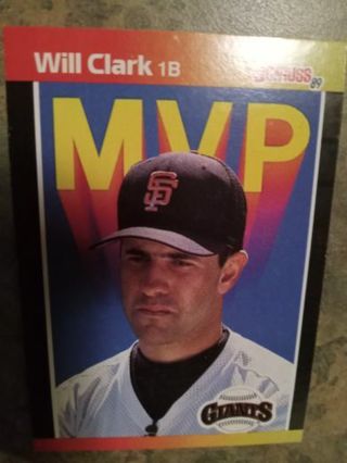 1989 DONRUSS MVP WILL CLARK SAN FRANCISCO GIANTS BASEBALL CARD# BC-22