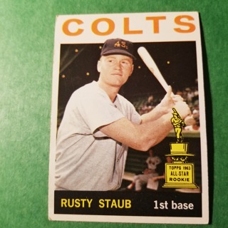 1964 - TOPPS BASEBALL CARD NO. 109 - RUSTY STAUB ALLSTAR ROOKIE - COLTS