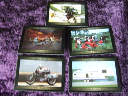 1993 Harley Davidson Motorcycle Collect-A-Card Lot Card of 5