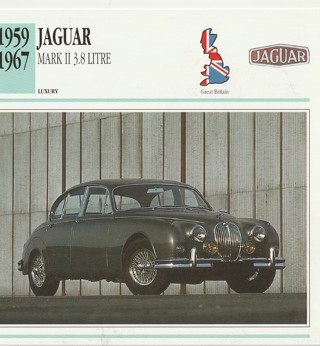 Classic Cars 6 x 6 inches Leaflet: 1959-1967 Jaguar Marl ll 3.8 Litre