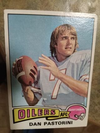 1975 TOPPS DAN PASTORINI HOUSTON OILERS FOOTBALL CARD# 50