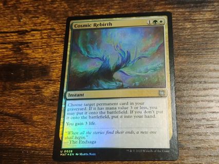 Magic the gathering mtg Cosmic Rebirth foil card March of the Machine Aftermath