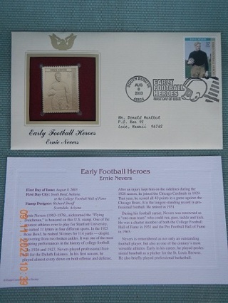 First Day of Issue 24K Gold Replica Stamp/Envelope