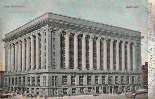 Vintage Used Postcard: e: New Courthouse, Chicago, IL