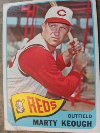 1965 TOPPS MARTY KEOUGH CINCINNATI REDS BASEBALL CARD# 263