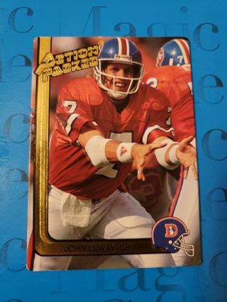 1991 Action Packed Embossed Gold Foil John Elway Denver Broncos #63 Trading Card