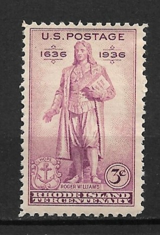 1936 Sc777 Rhode Island Tercentenary MNH