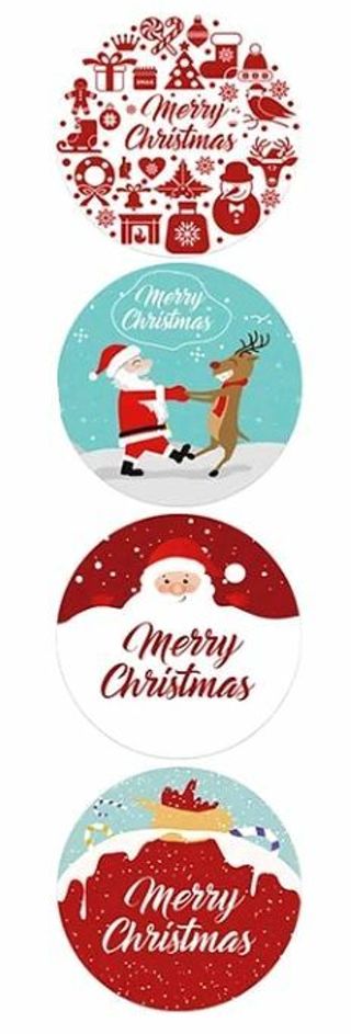 ⛄(8) 1" MERRY CHRISTMAS STICKERS!! ⛄