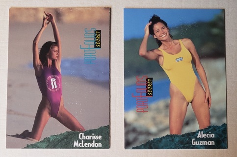 1994 EPG Portfolio's Secret Swimsuit Trading Cards Charisse McLendon #16 & Alecia Guzman #25  