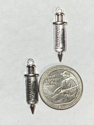 MEDICAL CHARMS~#8~SILVER~SET OF 2 CHARMS~SET 3~FREE SHIPPING!