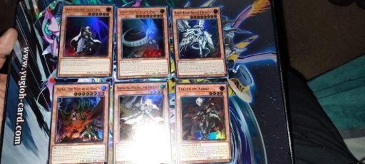 6 mint condition Super Rare Holo Yugioh Cards