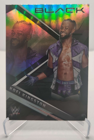 2022 Panini Chronicles WWE #207 Kofi Kingston Black wrestling card