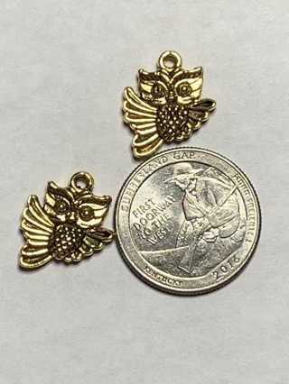 ANTIQUE GOLD CHARMS~#64~SET OF 2~FREE SHIPPING!