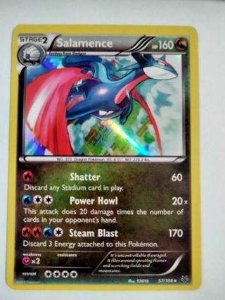 Salamence 57/108 rare holo pokemon