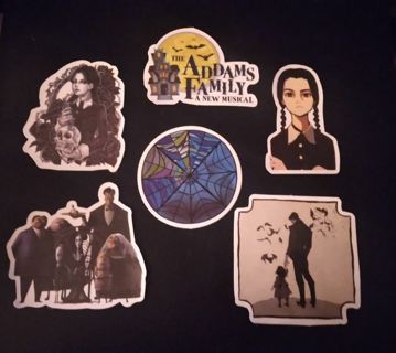 6- "ADDAMS FAMILY" STICKERS