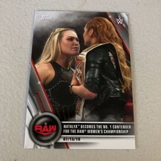 2020 Topps WWE Women's Division - [Base] #49 RAW - Natalya Becomes the No. 1 Contender ...