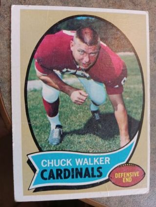 1970 T.C.G. CHUCK WALKER ST. LOUIS CARDINALS FOOTBALL CARD# 133