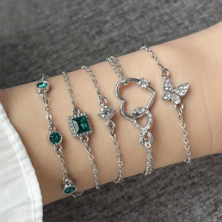 Silver 5-PC Bracelet Set