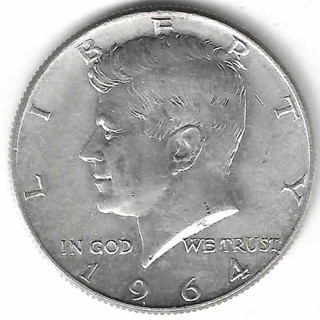 1964 Kennedy Half Dollar 90% Silver U.S. 50 Cent Coin