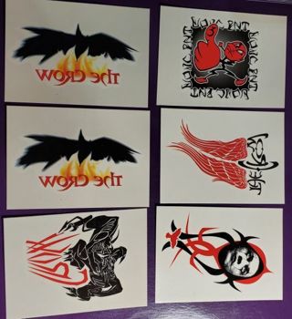 6 Temporary Tattoos of "The Crow"
