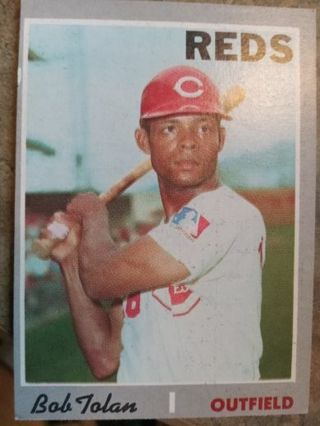 1970 TOPPS BOB TOLAN CINCINNATI REDS BASEBALL CARD# 409