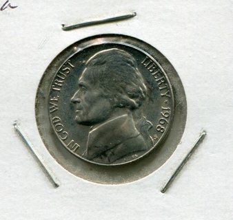 1968 S Jefferson Nickel-Brilliant Uncirculated