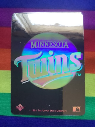 Minnesota Twins Hologram Team Logo 1991 Upper Deck Collectible Baseball Card Rare