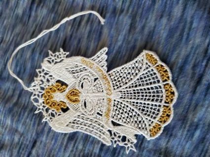 NWOT Crochet Angel Ornament 4.25" tall