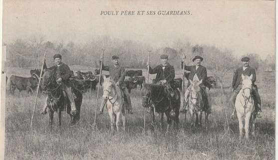 Vintage Used Postcard: g: Overseas Men on Horseback