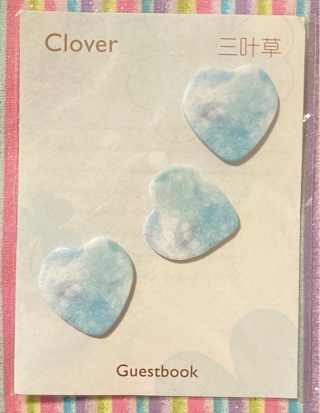 Kawaii blue heart sticky notes 