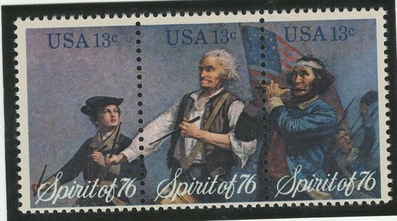 3 Stamps, Spirit Of 76, 1976