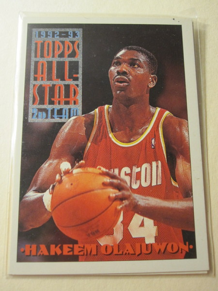 Free 1993 Topps Basketball Card 116 Hakeem Olajuwon All Star