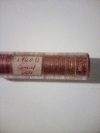 Roll of 1960 D small date pennies