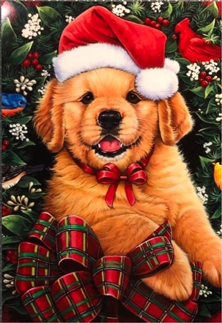 Christmas Puppy - 3 x 5” MAGNET - GIN ONLY