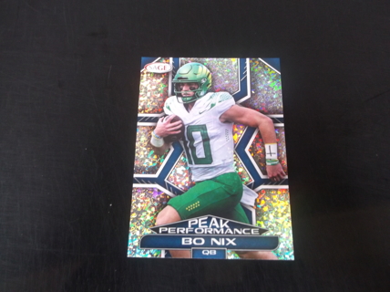 2024 SAGE HIT Low Series Peak Performance Bo Nix  insert  card #PK-BN  oregon 