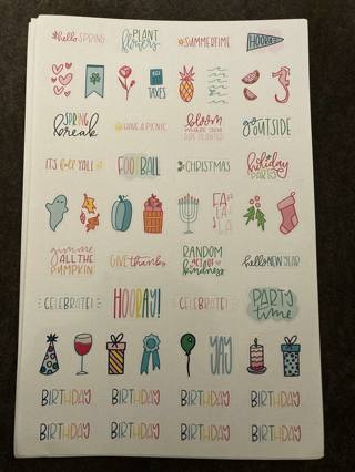 Planner Stickers (4 sheets)