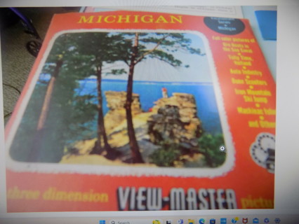 Vintage 1955 Michigan on 3 View Master Discs & cover