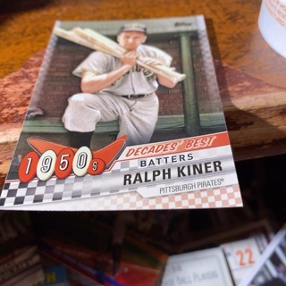 2020 topps 1950’s decade’s best batters Ralph kiner baseball card 