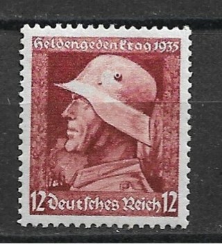 1935 Germany Sc453 12pf War Heroes' Day MH