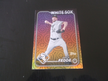 2024 Topps Series 2  ERICK FEDDE   Holiday Foil  card   # 405  Chicago White Sox