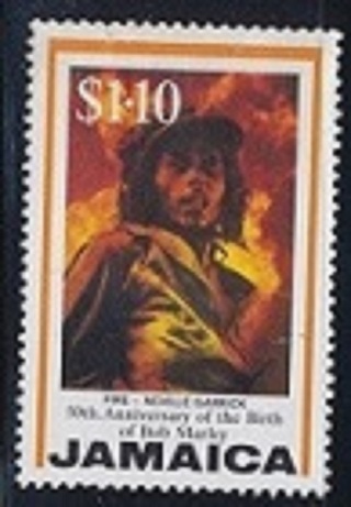 Jamaica:  1995, "Fire", Bob Marleys 50th Anniver., Used,, Sc # JM-837 - JAM-3100a