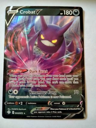 Crobat v 044/072 rare holo nm pokemon