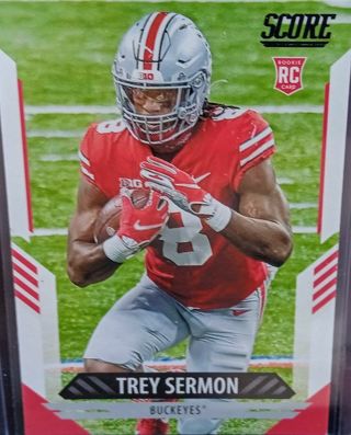 2021 SCORE TREY SERMON ROOKIE RC #313 SAN FRANCISCO 49ERS