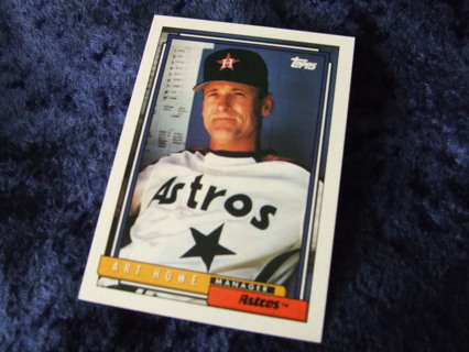 1992 Art Howe Houston Astros Topps Card #46729