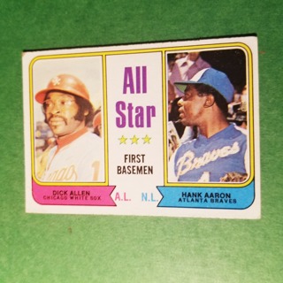 1974 - TOPPS BASEBALL CARD NO. 193 - ALL STAR FIRST BASEMEN - HANK AARON