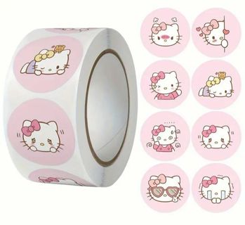 ➡️⭕NEW⭕(8) 1" HELLO KITTY STICKERS!! (SET 2 of 5)