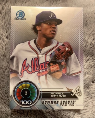 Ronald Acuña 2018 Bowman Chrome Top 100 Scouts