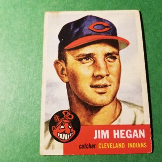 1953 TOPPS BASEBALL CARD - EXMT -  NO. 80 - JIM HEGAN - INDIANS    